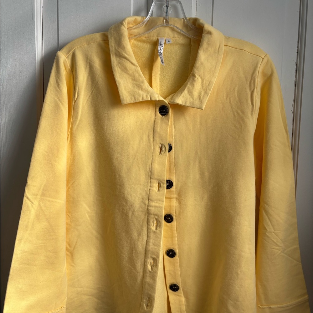 Lulu-B Yellow Button-Up Jacket